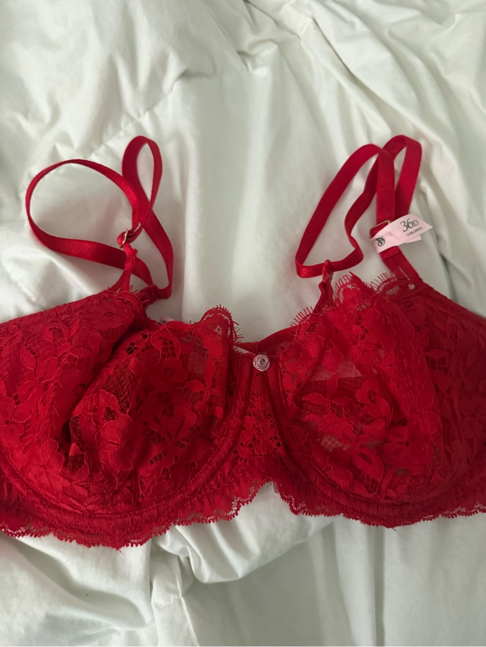 BNWT Victoria's Secret Red Lace unlined balconette bra